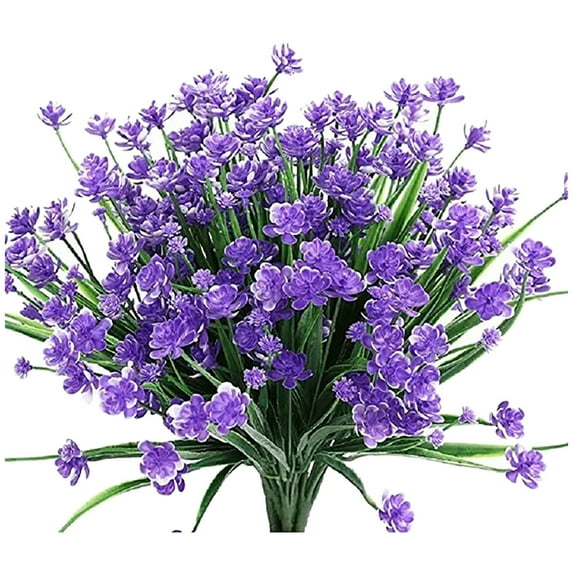 14 Bundles Artificial Flowers Outdoor UV Resistant - Greenery for Garden Porch Window Box Decor, No Fade Indoor Outdoor Home Office Table Vase
