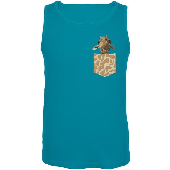 Faux Pocket Giraffe Tank Top - Medium
