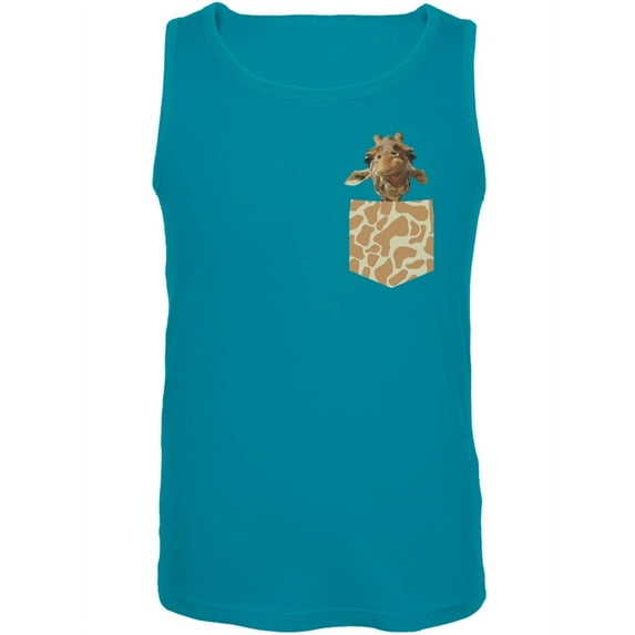 Faux Pocket Giraffe Tank Top - Medium