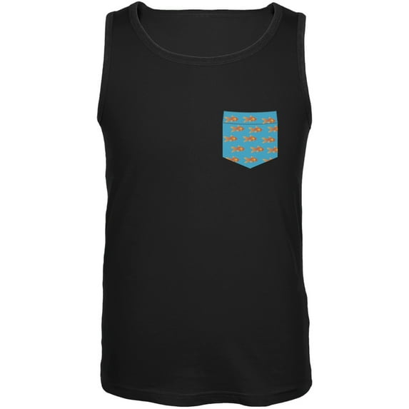 Faux Pocket Gold Fish Tank Top - Medium
