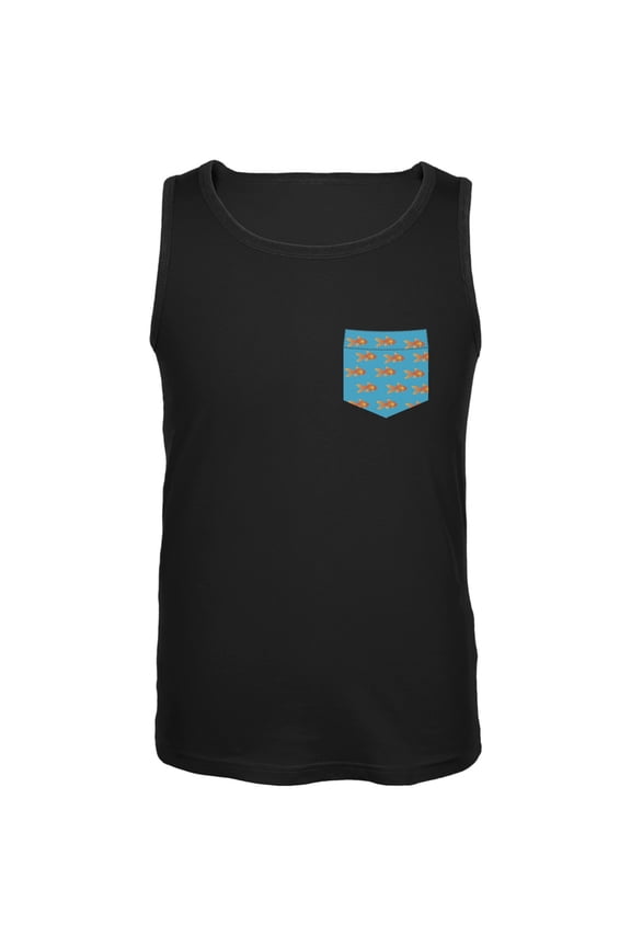 Faux Pocket Gold Fish Tank Top - Medium
