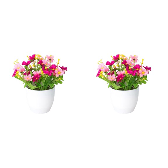 Potted Artificial Greenery,Realistic with Flowers for Home Desk Decor,Small Indoor Tabletop Decorations for Bathroom,Farmhouse,Shelf Centerpiece,Mother's Day,Christmas Gifts