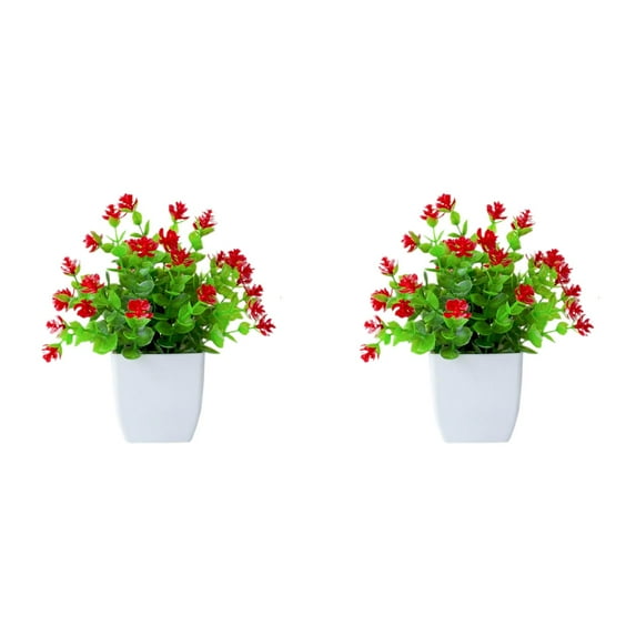 Faux Potted Plants Artificial Greenery,Realistic Fake Plants with Flowers for Home Desk Decor,Small Indoor Tabletop Decorations for Bathroom,Farmhouse,Shelf Centerpiece,Mother's Day,Christmas Gifts
