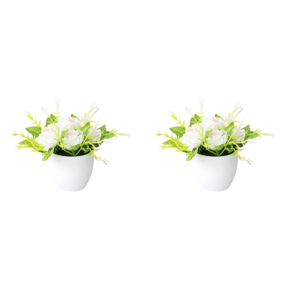 Potted Artificial Greenery,Realistic with Flowers for Home Desk Decor,Small Indoor Tabletop Decorations for Bathroom,Farmhouse,Shelf Centerpiece,Mother's Day,Christmas Gifts