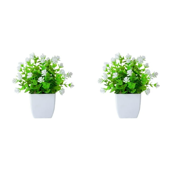 Faux Potted Plants Artificial Greenery,Realistic Fake Plants with Flowers for Home Desk Decor,Small Indoor Tabletop Decorations for Bathroom,Farmhouse,Shelf Centerpiece,Mother's Day,Christmas Gifts