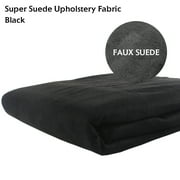 Faux Premium Suede Upholstery Fabric Black Material Upholstery Replacement and repair of furniture fabric Car Interior 60W