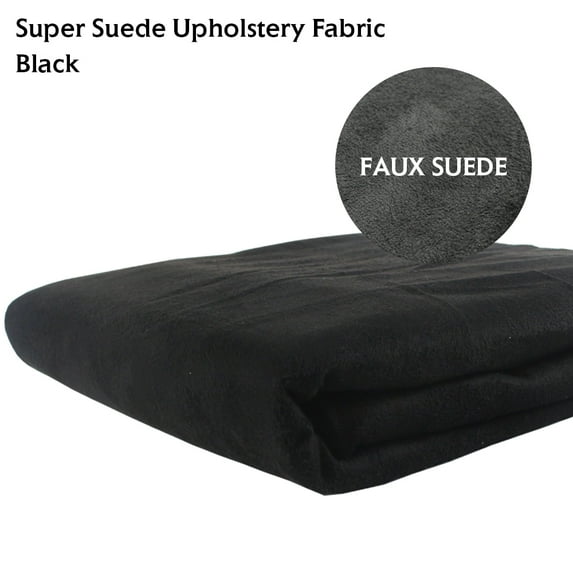 Faux Premium Suede Upholstery Fabric Black Material Upholstery Replacement and repair of furniture fabric Car Interior 60"W