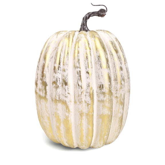 Faux Pumpkin Set for Farmhouse Rustic Fall Thanksgiving Table Centerpiece, Halloween Kitchen Home Decor Prop for Seasonal Styling,6x9 Inch Silver