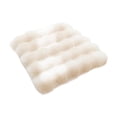 thumbnail image 1 of Faux Rabbit Fleece Cushion Soft Faux Rabbit Fleece Cushion Chair Pad Seat Cushion Office Desk Warm Plush Pad Thick Comt Cushion Long Sitting Support White 17.72x17.72 Inch Chair Pad, 1 of 7