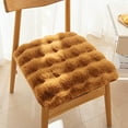 thumbnail image 1 of Faux Rabbit Fleece Seat Cushion 18x18 Inch Thick P Chair Pad for Office Desk Car Winter Warmth Comfort for Long Sitting, 1 of 5