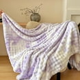 thumbnail image 1 of Faux Rabbit Fur Bubble Fleece Blanket 100x70cm Soft Cozy Throw Sofa Couch Cover Office Nap Air Conditioning Lightweight Blanket, 1 of 6