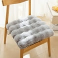 thumbnail image 1 of Faux Rabbit Fur Seat Cushion Thickened - Winter Warm Office Chair Pad, Non Slip Plush Washable for Long Sitting, Home & Car, 1 of 6