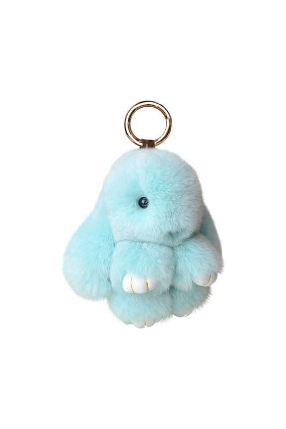 Faux Rabbit Plush Keychain,Cute Mini Bunny Bag Charm for Purse,Backpack,Soft Fluffy Rabbit Pendant Gift,Keychain Car Handbag Keyring