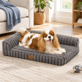 Faux Rabbit Small Dog Bed, Grey, 30