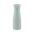 thumbnail image 1 of Faux Rattan Plastic Vase - Green Unbreakable Decorative Craft Vase, Glaze Container for Dry Wet Flower Arrangement Home Tabletop Decor, 1 of 6