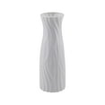 thumbnail image 1 of Faux Rattan Plastic Vase - Multi-Style Imitation Porcelain Glaze Vase, Unbreakable Vase for Dry & Wet Flower Arrangement Home Tabletop Decor （ Gray ）, 1 of 6