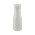 thumbnail image 1 of Faux Rattan Plastic Vase - White Unbreakable Decorative Craft Vase, Glaze Container for Dry Wet Flower Arrangement Home Tabletop Decor, 1 of 6