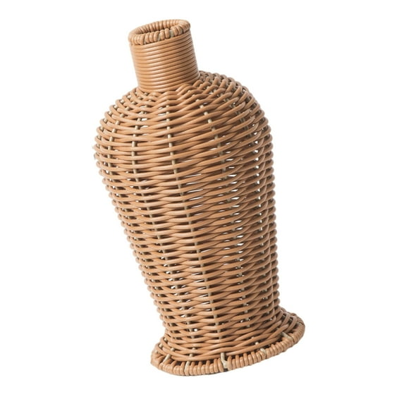 Faux Rattan Woven Florals Vases for Dried Flower Farmhouses Decorative Imitation Wicker Vases Kitchen Fireplaces Decors