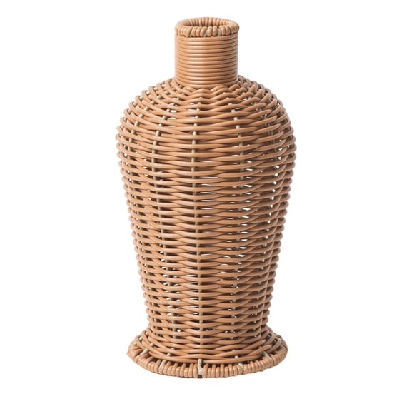 Faux Rattan Woven Florals Vases for Dried Flower Farmhouses Decorative Imitation Wicker Vases Kitchen Fireplaces Decors