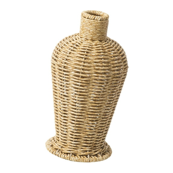 Faux Rattan Woven Florals Vases for Dried Flower Farmhouses Decorative Imitation Wicker Vases Kitchen Fireplaces Decors