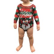 Faux Real Baby Sublimated Romper, Let it Snow, 6 Months