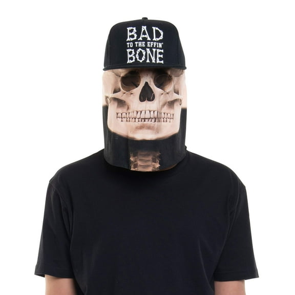 Faux Real Bad To The Bone Skeleton Hat Mask