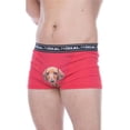 thumbnail image 1 of Faux Real Mens Funny Red Weiner Dog Boxer Briefs Dachshund Boxer Shorts Large, 1 of 2