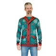 thumbnail image 1 of Faux Real Shirt F130561-S Mens Lick My Candy Cane Faux X-Mas Sweater Long Sleeve T-Shirt, Multicolor - Small, 1 of 2