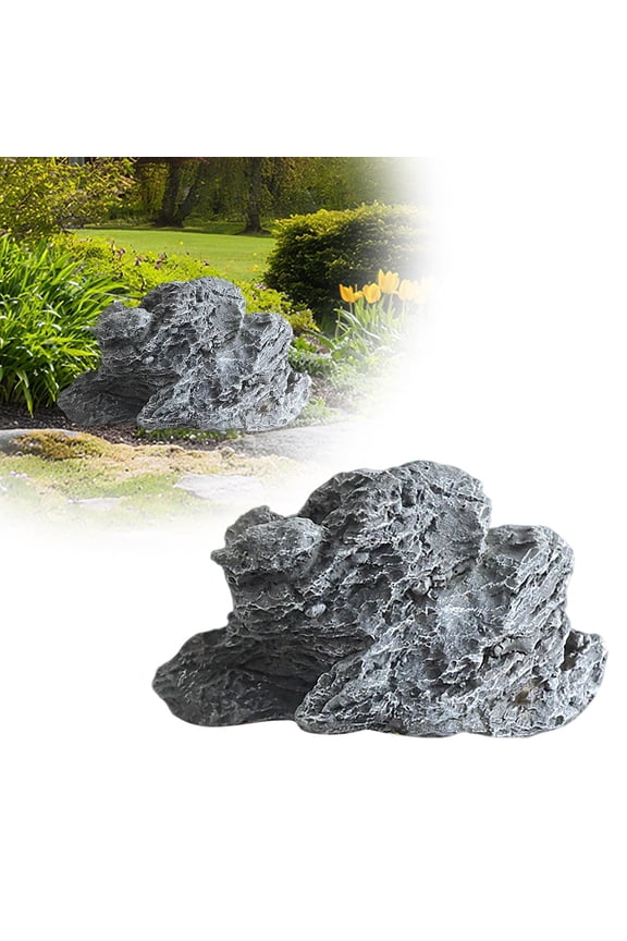 Rock Cover for Landscaping - Lightweight PU Artificial Stone for Outdoor Decoration, Septic Tank & Well Cover, Realistic Natural Texture, Large Rocks for Yard & Garden
