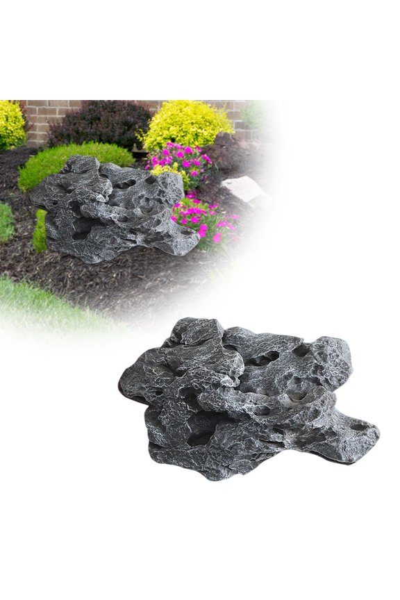 Rock Cover for Landscaping - Lightweight PU Artificial Stone for Outdoor Decoration, Septic Tank & Well Cover, Realistic Natural Texture, Large Rocks for Yard & Garden