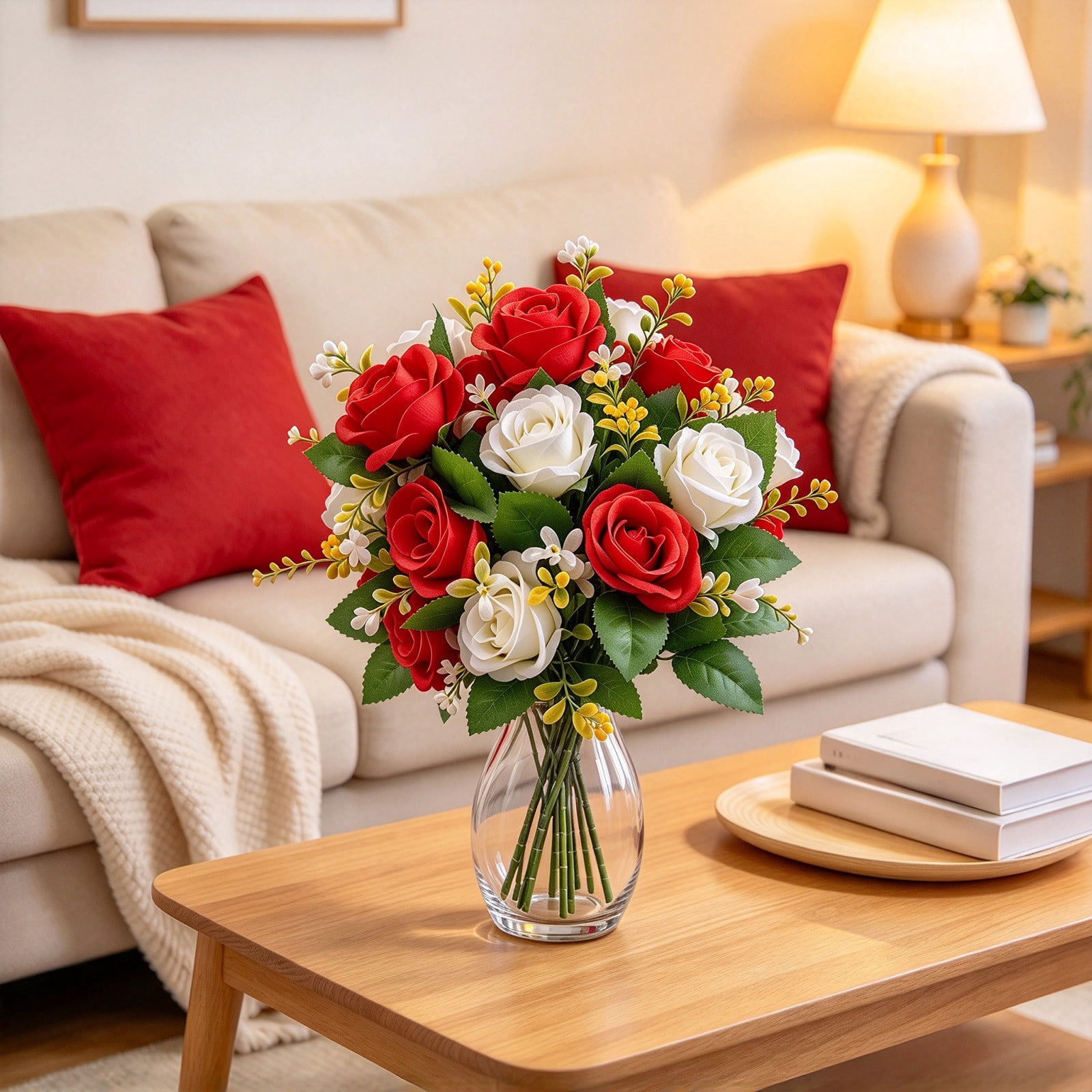 Reeception Table Faux Rose Bouquet That Keeps a Table Looking Fresh Through Every Season ...