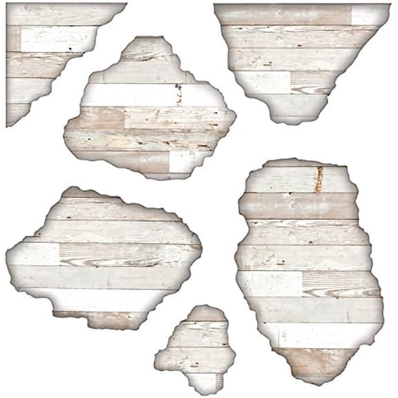 Faux Shiplap Breakaway Wall Decals Rustic White Matte Shiplap Decals Removable and Reusable$$Tools