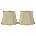 thumbnail image 1 of Faux Silk Bell Lamp Shade, 7" Top, 10" Bottom, 7" Slant Golden Taupe Set of 2, 1 of 5