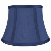 Faux Silk Bell Lamp Shade, 7 Top, 10 Bottom, 7 Slant Navy Blue Single