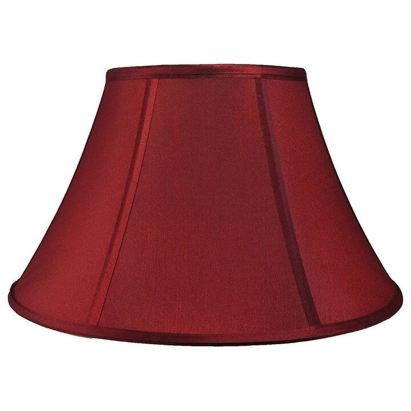 Burgundy Faux Silk Bell Lamp Shade, 16-inch Diameter