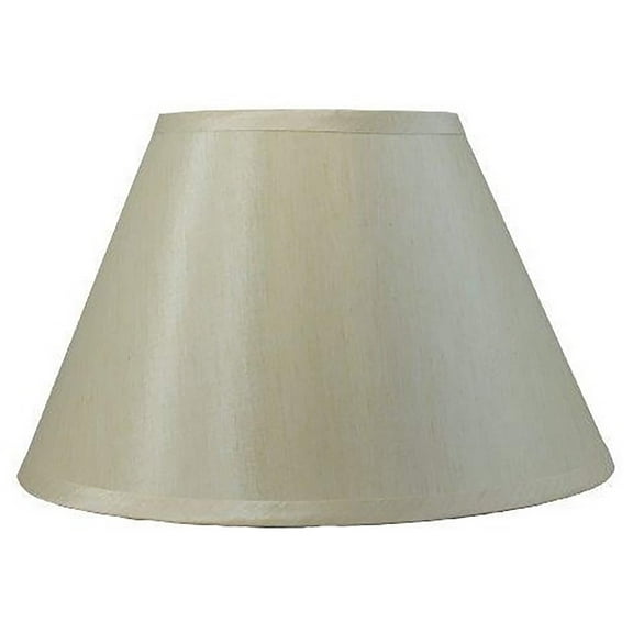 Faux Silk Conical Lamp Shade, 6" Top, 12" Bottom, 7.5" Slant Cream