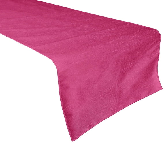 Faux Silk Dupioni Table Runner Fuchsia