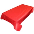 thumbnail image 1 of Faux Silk Dupioni Tablecloth Red, 1 of 2
