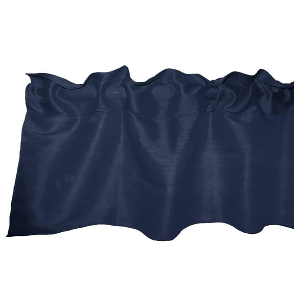 Faux Silk Dupioni Window Valance 56 Inch Wide Navy