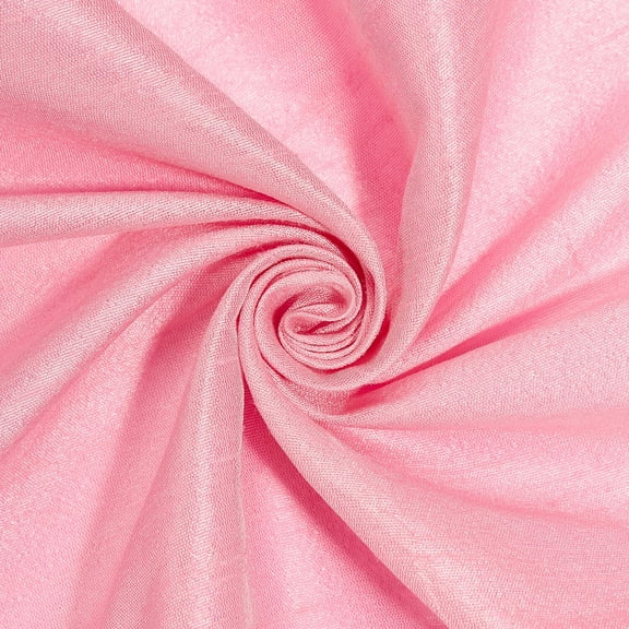 Faux Silk Poly Dupioni Shantung Fabric 100% Polyester for Apparel Home Decor Dupion By the Yard (Candy Pink)