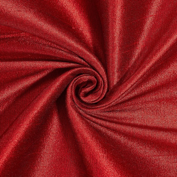 Faux Silk Poly Dupioni Shantung Fabric 100% Polyester for Apparel Home Decor Dupion By the Yard (Dark Red)