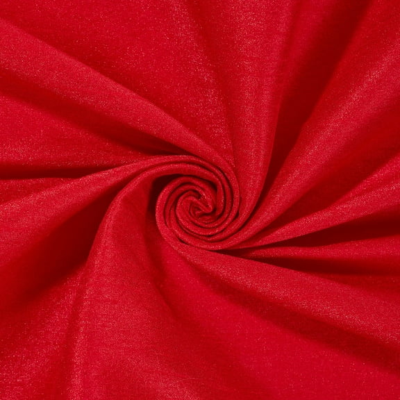 Faux Silk Poly Dupioni Shantung Fabric 100% Polyester for Apparel Home Decor Dupion By the Yard (Red)