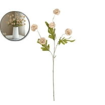 Faux Silk Pompon Mum Artificial Flowers, Bulk Fake Mini Chrysanthemum with Stems for DIY Bouquet Centerpieces Wedding Fillers Arrangements Shower Decorations