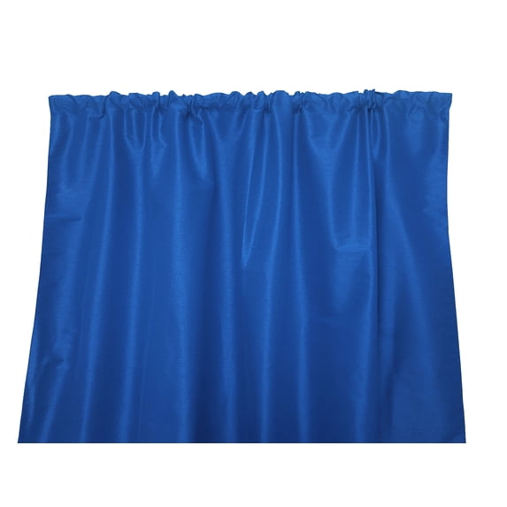 Faux Silk Solid Dupioni Window Curtain 56 Inch Wide Blue