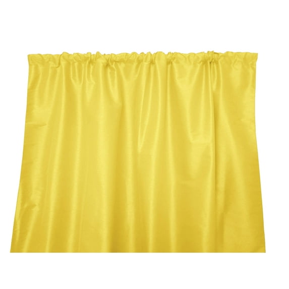 Faux Silk Solid Dupioni Window Curtain 56 Inch Wide Yellow