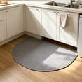 thumbnail image 1 of Faux Sisal Half Round Door Mat 23.6"x35.4" - Heavy Duty Non-Slip Entryway Rug, Dirt Trapper Waterproof Indoor Outdoor Welcome Mat for Front Porch, Gray, 1 of 6