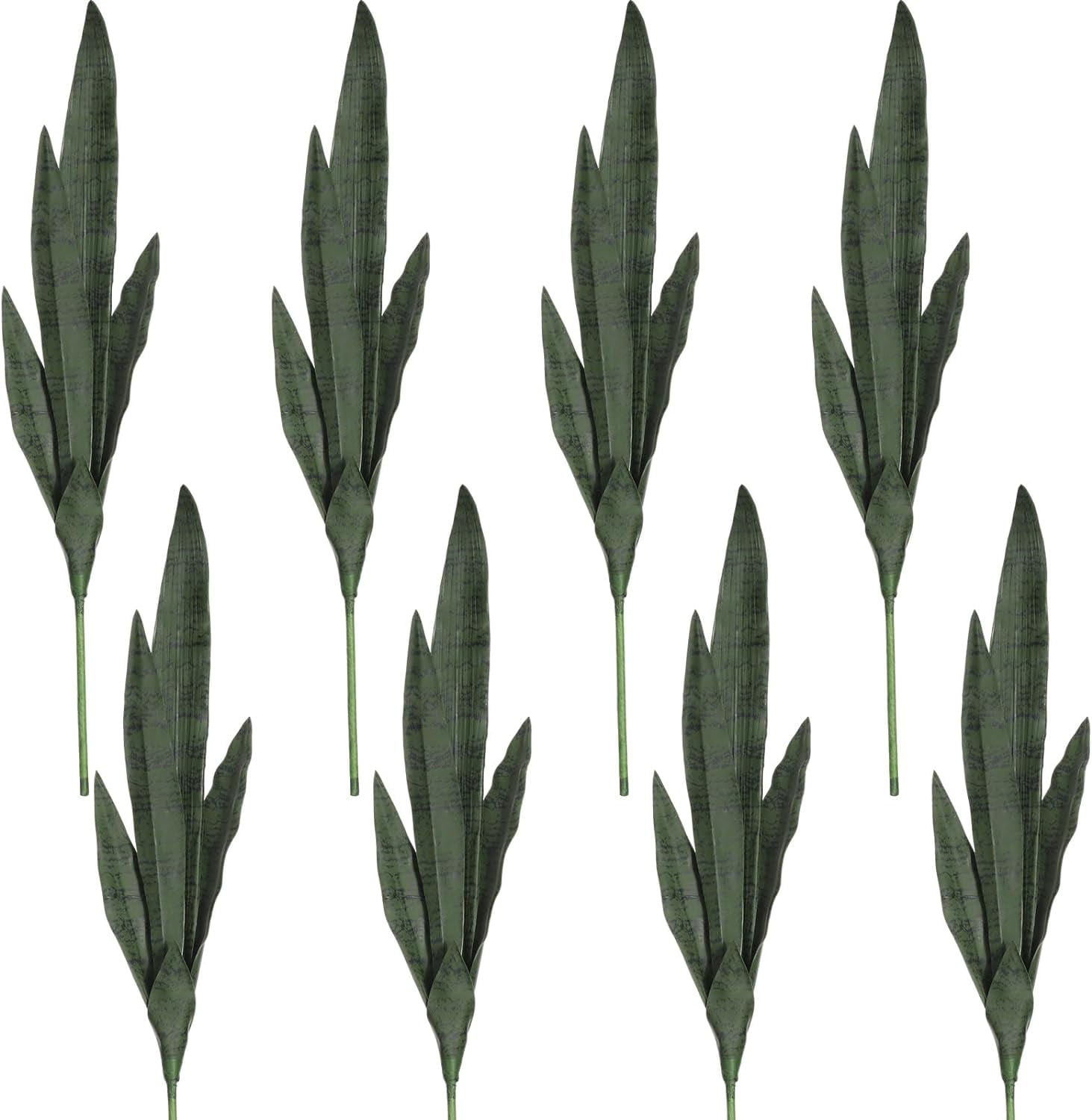 Faux Snake Plant 30 Inch Artificial Snake Plant Tall Faux Agave Plant Fake Sansevieria for Outdoor Indoor Home Office Succulents Greenery Store Decoration (Light Green, 8)