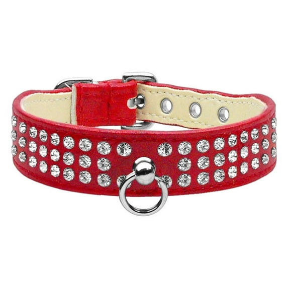 Faux Snake Skin Collar #73 Size 18 Red