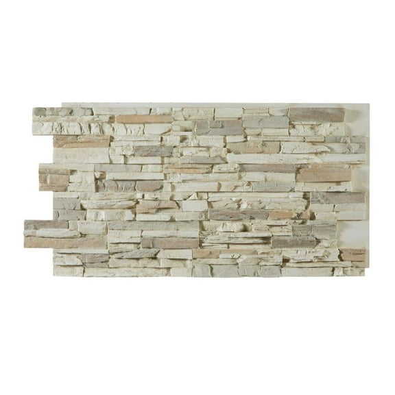 Faux Stacked Stone 3D Textured Wall Panel | Sedona | 48''L x 24''H x 2''D | 1 Panel | Shore Stone