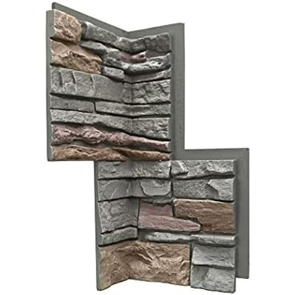 Faux Stacked Stone 90 Degree Inside Corner Panel 22.5" x 12" in Keystone for Do It Yourself Friendly Home Improvement Projects$$Tools & Hardware Other
